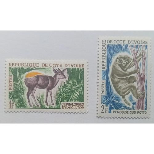 Кот д'Ивуар 1964 Животные, фауна (2 марки), MNH