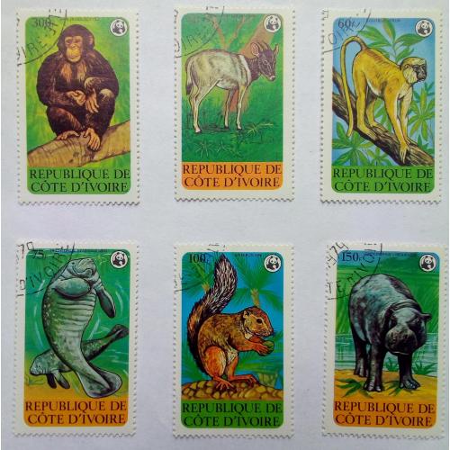Кот-д'Ивуар 1979 Дикие животные, фауна, гашеные (КЦ=5 евро) (редкие)
