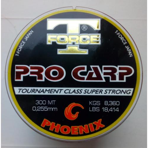 Леска Phoenix Pro Carp T-Force 0,255 мм, 300 м (новая)