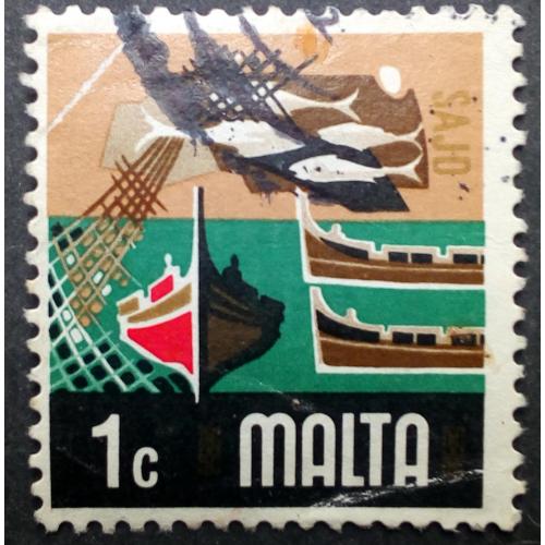 Мальта 1973 Корабли, стандарт, гашеная