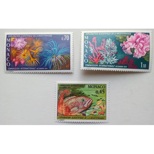 Монако 1974 Морская жизнь, фауна, MNH