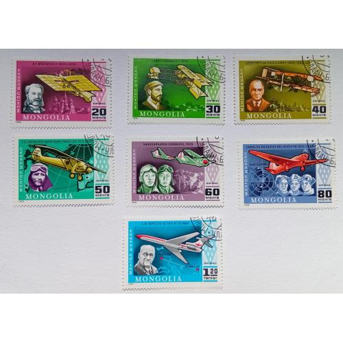 Монголия 1978 Авиапочта, авиация, гашеные
