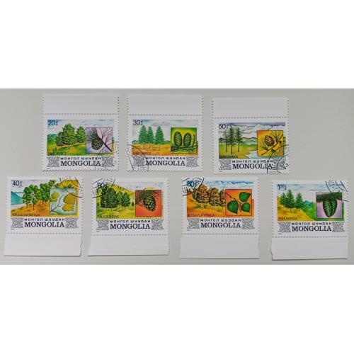 Монголия 1982 Деревья, гашеные с полями