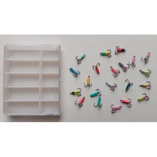 Набор новых мормышек-тройников, 20 штук