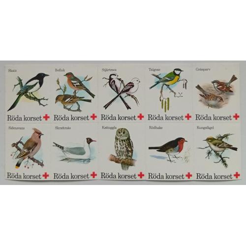 Наклейки Птицы, 10 штук, Roda Korset