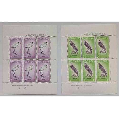 Новая Зеландия 1961 Птицы, малые листы, MNH (раритет)