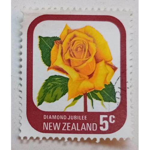 ​Новая Зеландия 1975-79 Роза, 5с, гашеная