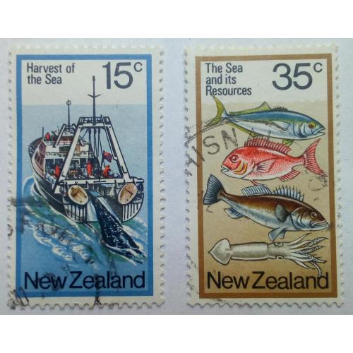 Новая Зеландия 1978 Ресурсы моря, гашеные