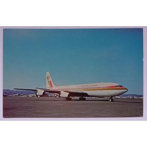 Открытка Самолет Aeroamerica International Boeing 707-131