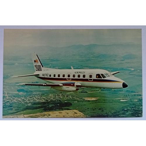 Открытка Самолет Aeromech Airlines Bandeirante EMB-110P1