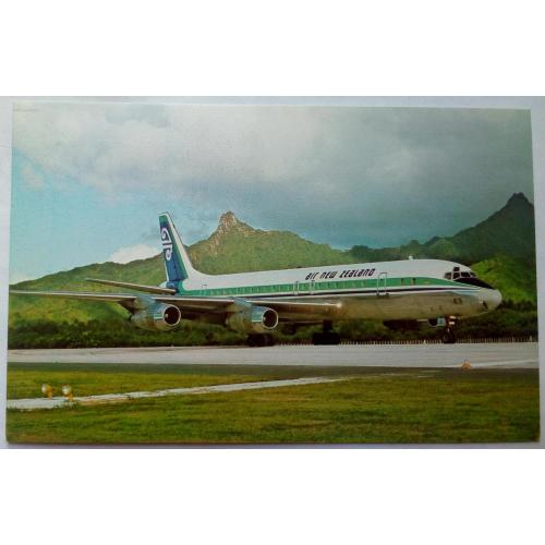 Открытка Самолет Air New Zeland DC-8