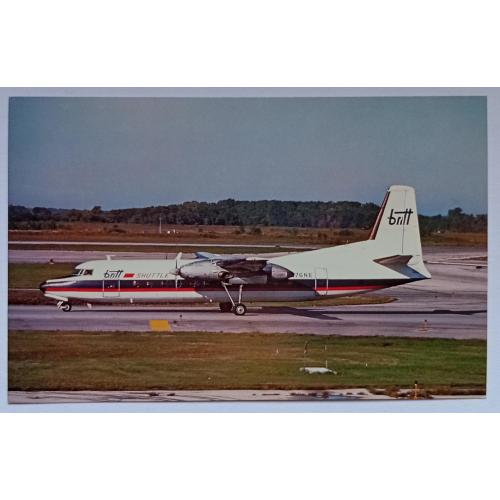 Открытка Самолет Britt Airlines Fairchild-Hiller FH-227C
