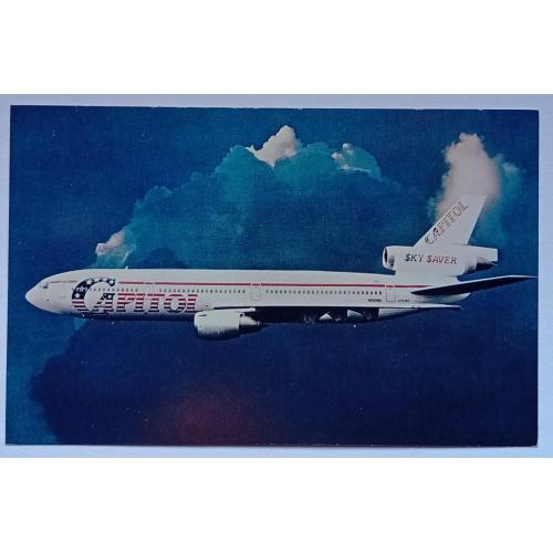 Открытка Самолет Capitol Air Scheduled Airline Service