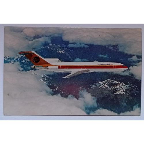 Открытка Самолет Continental Airlines Boeing 727-200