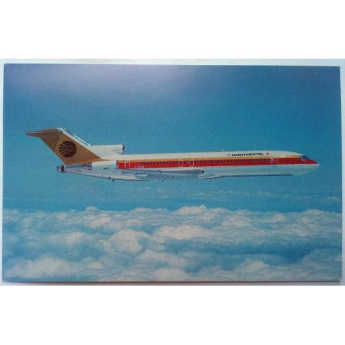 Открытка Самолет Continental Airlines Boeing 727 (USA)