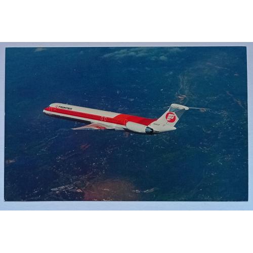 Открытка Самолет Frontier McDonnell Douglas DC-9 Super 80