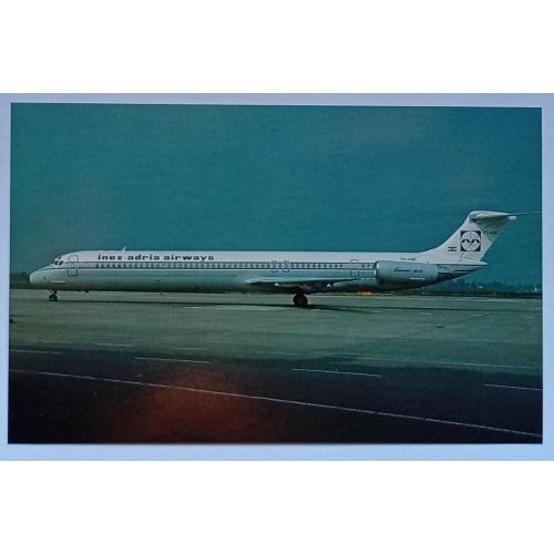 Открытка Самолет Inex Adria Super 80