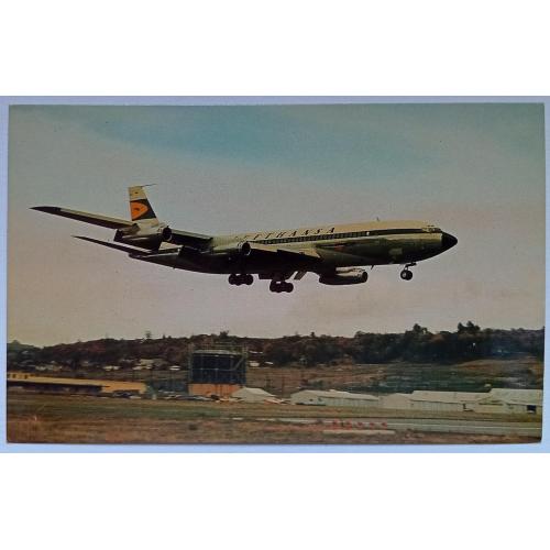 Открытка Самолет Lufthansa German Airlines Boeing 707-330C