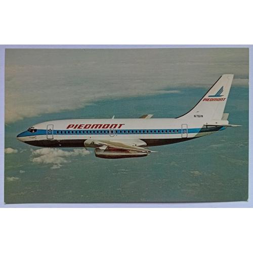 Открытка Самолет Piedmont Airlines Boeing 737-201