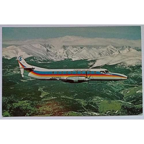 Открытка Самолет Pioneer Airlines Fairchild Swearingen Metro 3