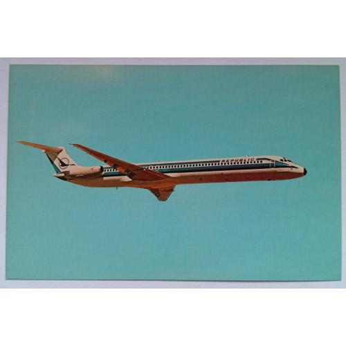 Открытка Самолет Republic Airlines McDonnell Douglas DC-9 Super 80