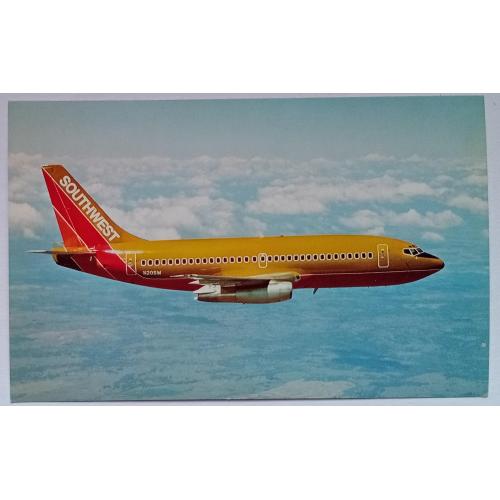 Открытка Самолет Southwest Airlines Boeing 737-200