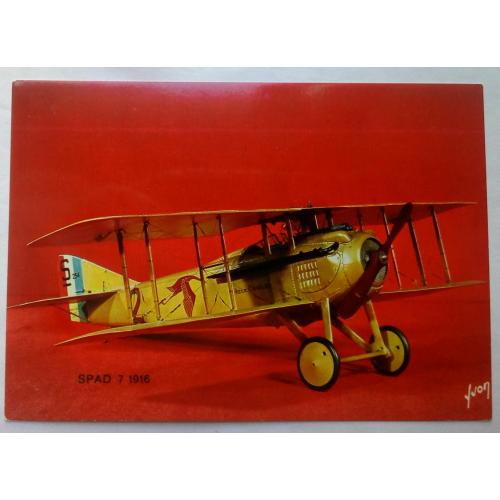 Открытка Самолет SPAD 7 1916 (France)