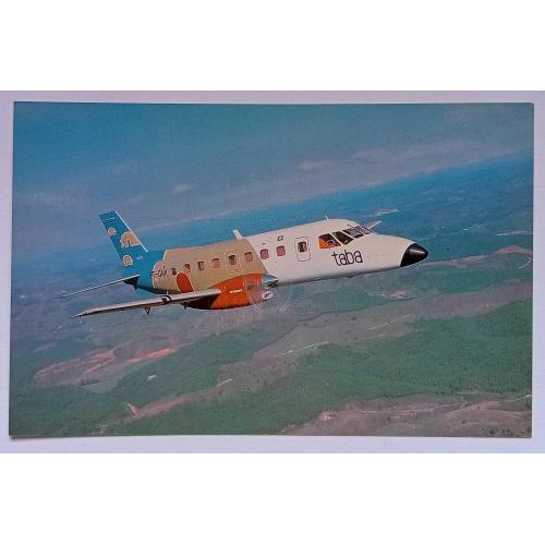 Открытка Самолет Taba Embraer Bandeirante EMB-110P2