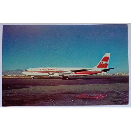 Открытка Самолет Trans World Airlines Boeing 707-131B