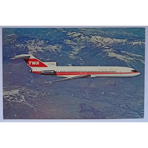 Открытка Самолет Trans World Airlines Boeing 727-331A
