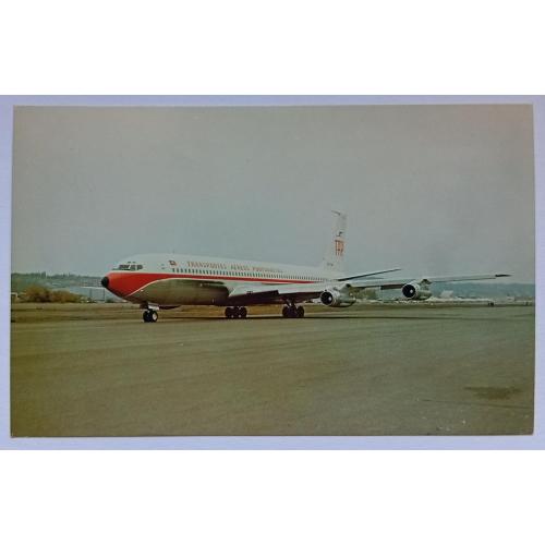 Открытка Самолет Transportes Aereos Portugueses Boeing 707-382B