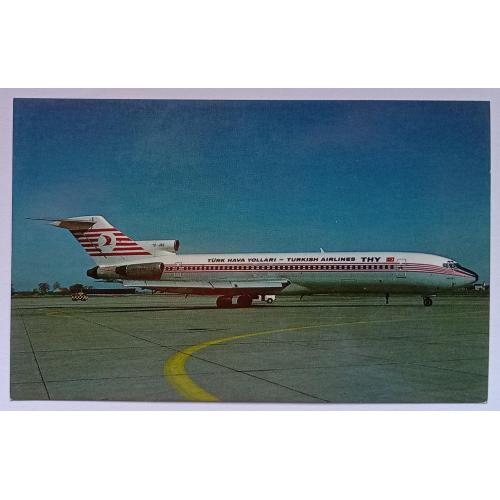 Открытка Самолет Turkish Airlines Boeing 727-200