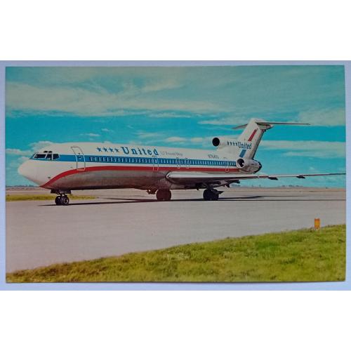 Открытка Самолет United Airlines Boeing 727-222
