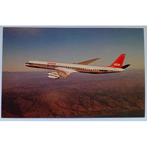 Открытка Самолет VIASA McDonnell-Douglas DC-8-63