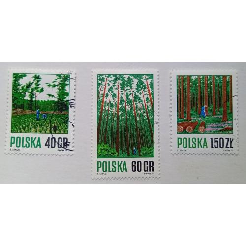 Польша 1971 Лес, гашеные