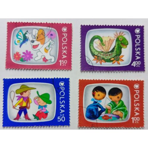 Польша 1975 Детские герои мультфильмов, гашеные