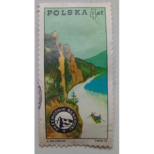 Польша 1975 Река, видовые, гашеная