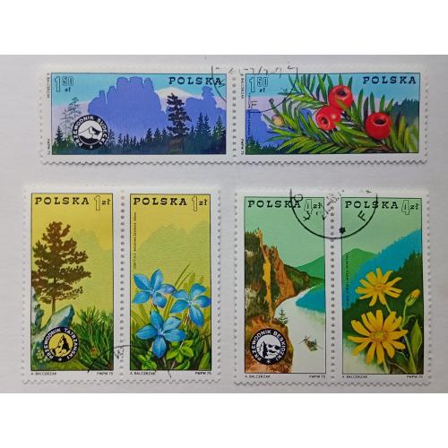 Польша 1975 Туризм, горы, цветы, гашеные
