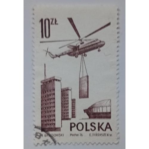 Польша 1976 Вертолет, гашеная(I)