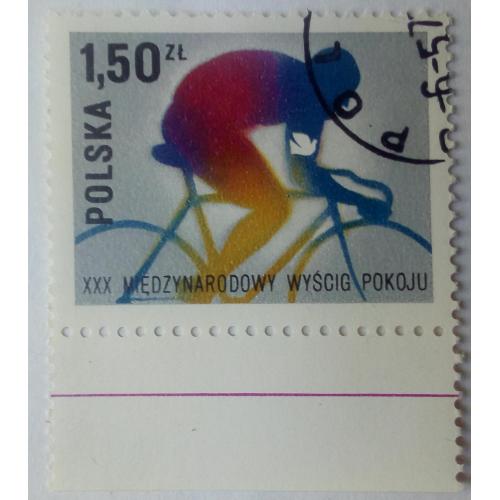 Польша 1977 Велогонки, гашеная