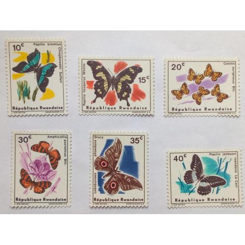 Руанда 1965-66 Бабочки, фауна, MNH