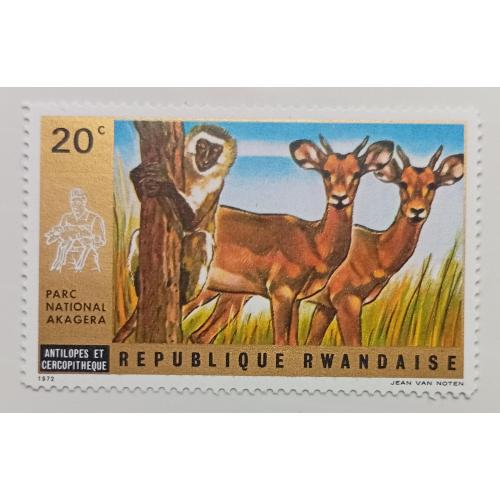 Руанда 1972 Национальный парк, животные, MNH