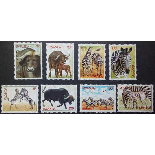 Руанда 1984 Фауна, зебры, буйволы, MNH (КЦ = 16 евро)