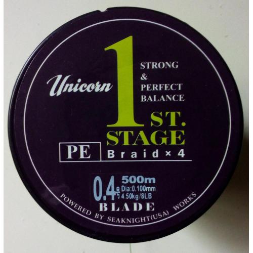 Рыболовный шнур Unicorn 1 Stage Tri-Poseidon  0,100 мм, 500 м (новый)