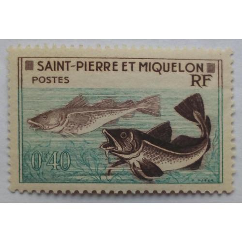 Сен-Пьер и Микелон 1957 Рыбы, морская фауна, MNH 