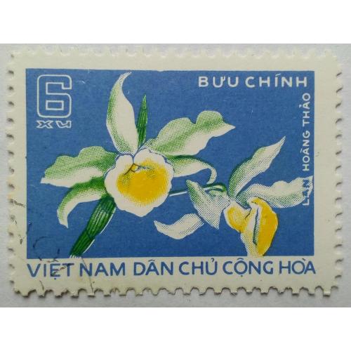 Северный Вьетнам 1976 Орхидея, гашеная
