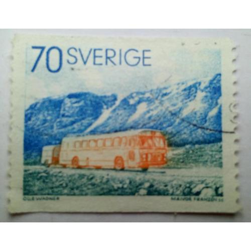 Швеция 1973 Автобус, гашеная(III)