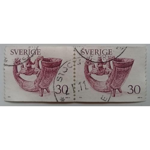Швеция 1976 Рог для питья, сцепка, гашеная