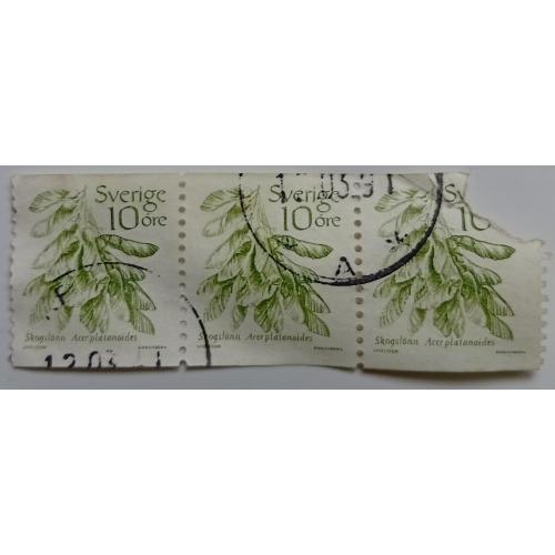 Швеция 1983 Фрукты, 10ORE, сцепка, гашеная