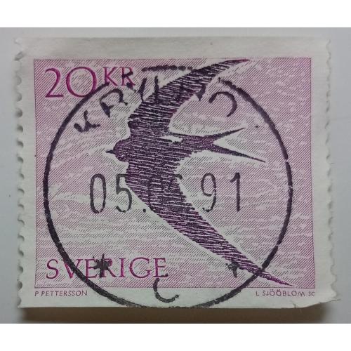 Швеция 1988 Стриж, гашеная